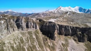 Grossglockner dağları dağ geçidinde, İHA 'dan hava manzarası, Avusturya