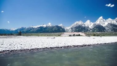 Snake River ve Grand Teton Mountain Peaks, Wyoming, ABD