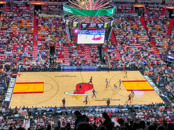 Miami Florida März 2018 Gedränge Basketballstadion Während Eines Spiels — Stockfoto
