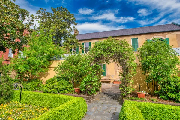 Gardens Homes Historic Savannah Town Georgia — Stock Photo, Image