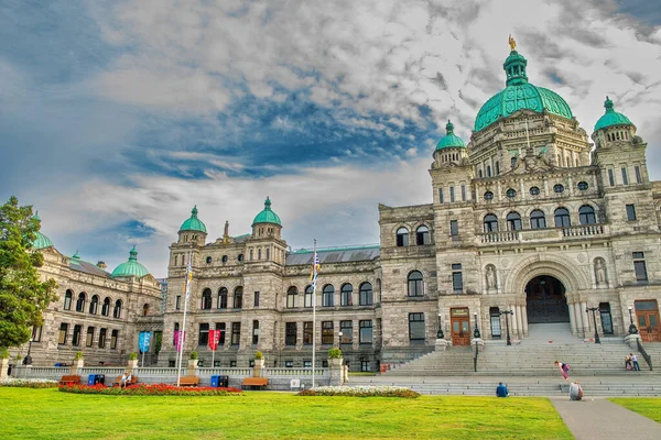 Victoria Canadá Agosto 2017 Edifício Histórico Parlamento Centro Cidade Victoria — Fotografia de Stock