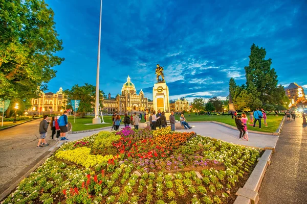 Victoria Canadá Agosto 2017 Fairmont Empress Hotel Una Hermosa Noche —  Fotos de Stock