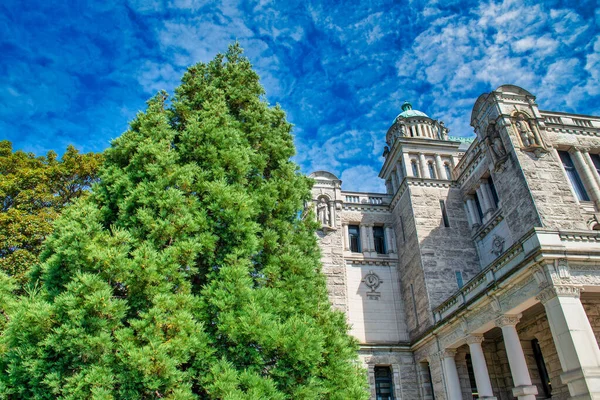 British Columbia Parliament Gebouwen Een Prachtige Zonnige Dag Victoria Canada — Stockfoto