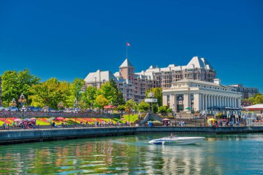 Vancouver Adası, Kanada - 15 Ağustos 2017: Victoria Grand Pacific Oteli