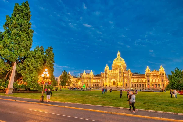 Victoria Canadá Agosto 2017 Fairmont Empress Hotel Una Hermosa Noche — Foto de Stock