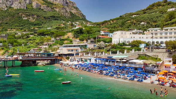 Sorrento Italia Junio 2021 Increíble Vista Aérea Playa Marina Del —  Fotos de Stock