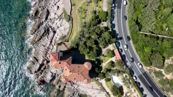 Wspaniały widok z lotu ptaka na wybrzeże Livorno, Toskania — Wideo stockowe