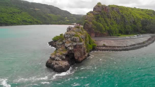 Maconde view point, Baie du Cap, Mauritius sziget, Afrika. Légi felvétel a drónról — Stock videók
