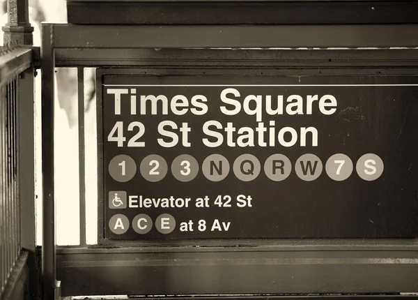 Estação Metrô Times Square Nova York — Fotografia de Stock