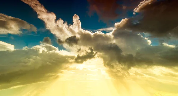 Panoramautsikt Över Morgonhimlen Från Flygande Drönare — Stockfoto