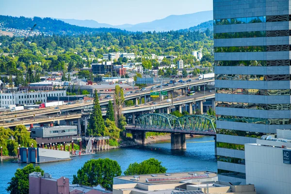 Edificios Árboles Portland Oregon Estados Unidos — Foto de Stock