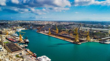 Malta Adası 'ndaki Senglea' nın havadan görüntüsü.