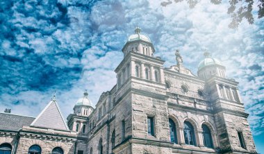 Britanya Kolombiya Parlamento Binası Güzel güneşli bir günde, Victoria - BC, Kanada