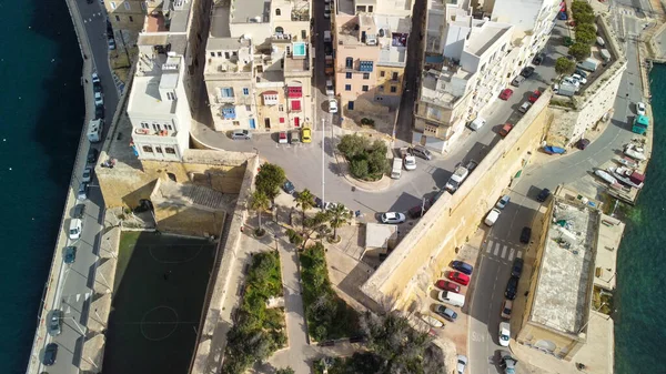 Malta Adası 'ndaki Senglea' nın havadan görüntüsü.