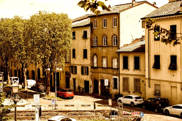 Lucca Italy April 2022 Streets Lucca Beautiful Spring Day Tuscany — Stock Photo, Image