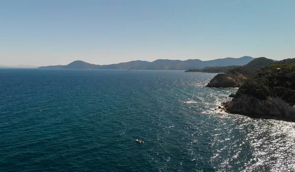 Flygvy Över Sansone Beach Elba Italien — Stockfoto