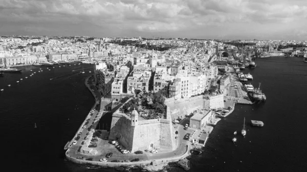 马耳他岛Senglea的空中景观 — 图库照片