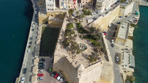 Luchtfoto Van Senglea Malta Eiland — Stockfoto