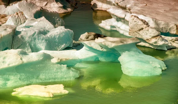 Icebergs Lagoa Jokulsarlon Sul Islândia — Fotografia de Stock