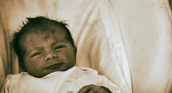 Bebê Recém Nascido Dormir Primeiros Dias Vida Criança Recém Nascida — Fotografia de Stock