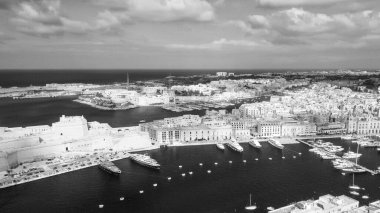 Malta Adası 'ndaki Senglea' nın havadan görüntüsü.