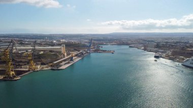 Malta Adası 'ndaki Senglea' nın havadan görüntüsü.