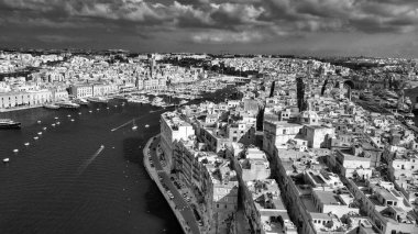 Malta Adası 'ndaki Senglea' nın havadan görüntüsü.