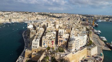 Malta Adası 'ndaki Senglea' nın havadan görüntüsü.