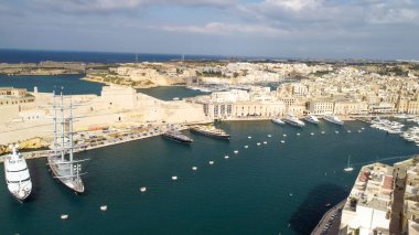 Malta Adası 'ndaki Senglea' nın havadan görüntüsü.