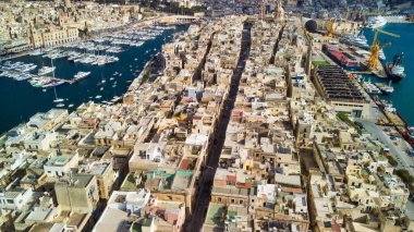 Malta Adası 'ndaki Senglea' nın havadan görüntüsü.