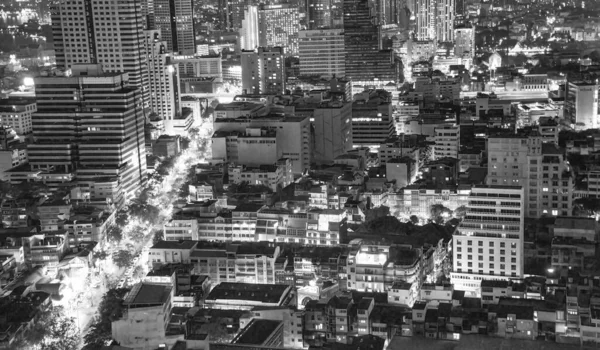 Luftutsikt Över Bangkok Natt Thailand — Stockfoto