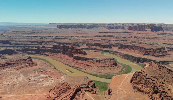 美国犹他州的峡谷鸟瞰图 — 图库照片
