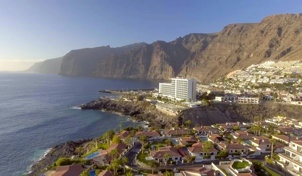 Vista Aérea Del Paisaje Garachico Tenerife Desde Dron —  Fotos de Stock