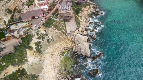 Luftaufnahme Des Popeye Village Mellieha Malta — Stockfoto