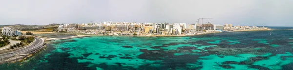 Aerial View Salina Bay Bugibba Malta — Stock Photo, Image