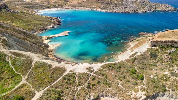Widok Lotu Ptaka Paradise Bay Malta — Zdjęcie stockowe