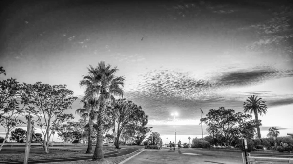 Закат Вдоль Побережья Сент Килды Австралия — стоковое фото