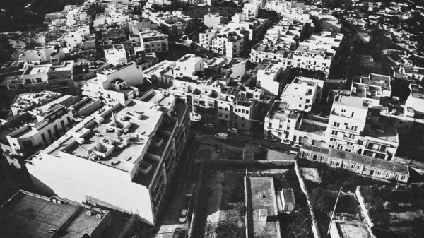 Luftaufnahme Der Stadt Mellieha Von Der Drohne Aus Malta — Stockfoto