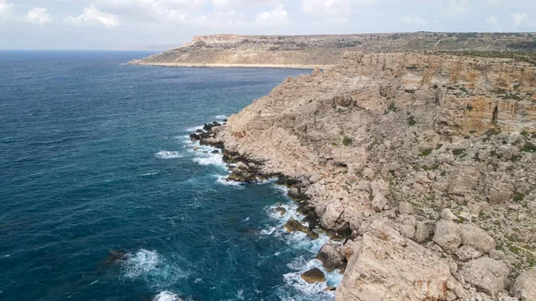 Vista Aérea Anchor Bay Mellieha Malta — Fotografia de Stock