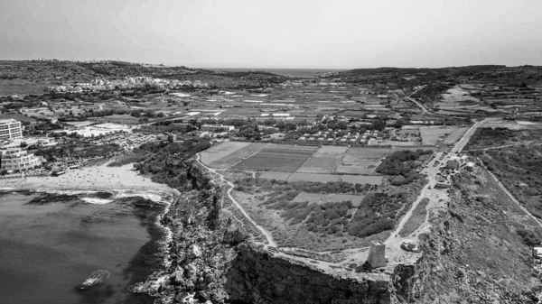 Flygfoto Över Paradise Bay Från Drönare Malta — Stockfoto