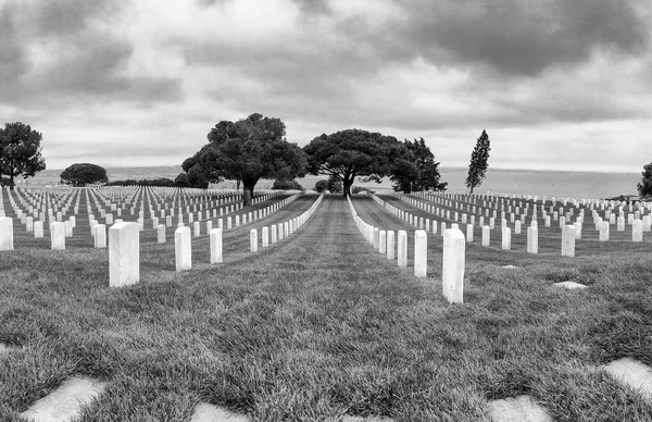 Fort Rosecrans National Cemetery San Diego Californië Panoramisch Uitzicht — Stockfoto