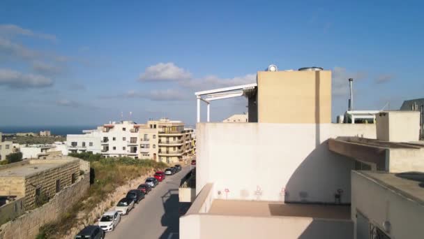 Luchtfoto van Mellieha, Malta — Stockvideo