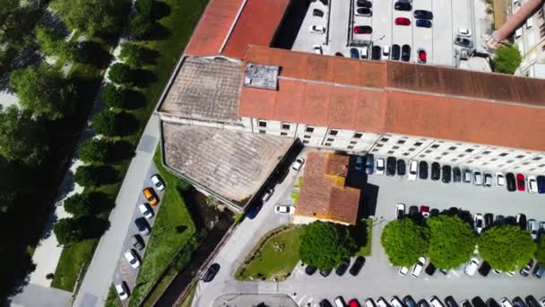 Vista aérea da paisagem urbana de Lucca na primavera, Toscana - Itália — Vídeo de Stock