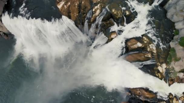 肖肖尼瀑布爱达荷无人机的空中俯瞰 — 图库视频影像