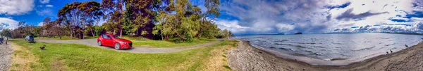 Panoramic View Lake Taupo New Zealand — 图库照片