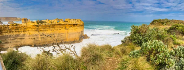 Loch Ard Gorge Great Ocean Road Australia Panoramic View Rock — 图库照片