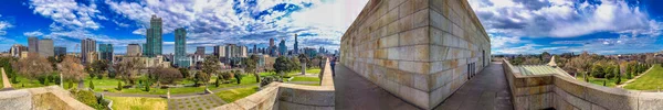 Panoramic View Shrine Remembrance Sunny Morning Melbourne Australia — 스톡 사진