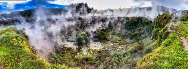 Craters Moon Panoramic View Taupo New Zealand — стокове фото