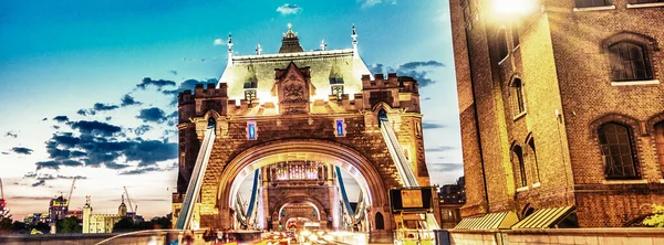 Illuminated Tower Bridge Nuit Londres Royaume Uni — Photo