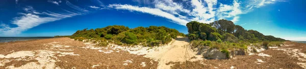 Estrees Körfezi Sahili Güneşli Bir Günde Kanguru Adası Nın Panoramik — Stok fotoğraf